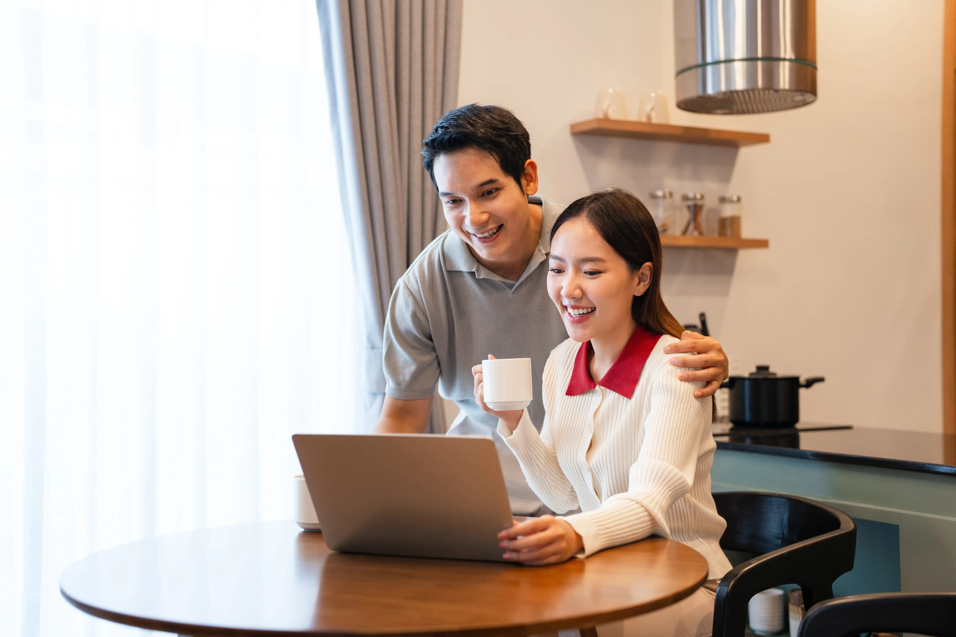 Family settling into new home